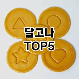 달고나 추천 TOP5 인기 추천