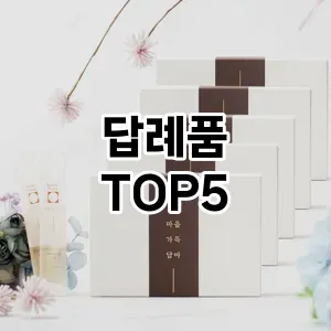 답례품 추천 TOP5 사용자 만족